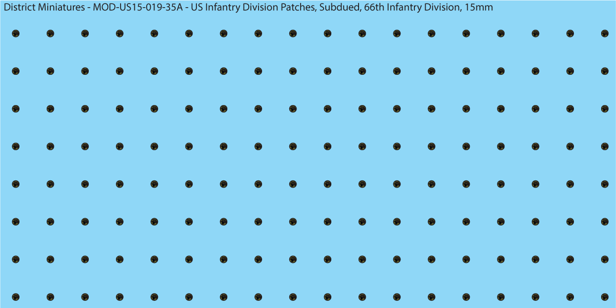 Modern US - US Infantry Division Patches, Subdued (Multiple Options), 15mm Decals