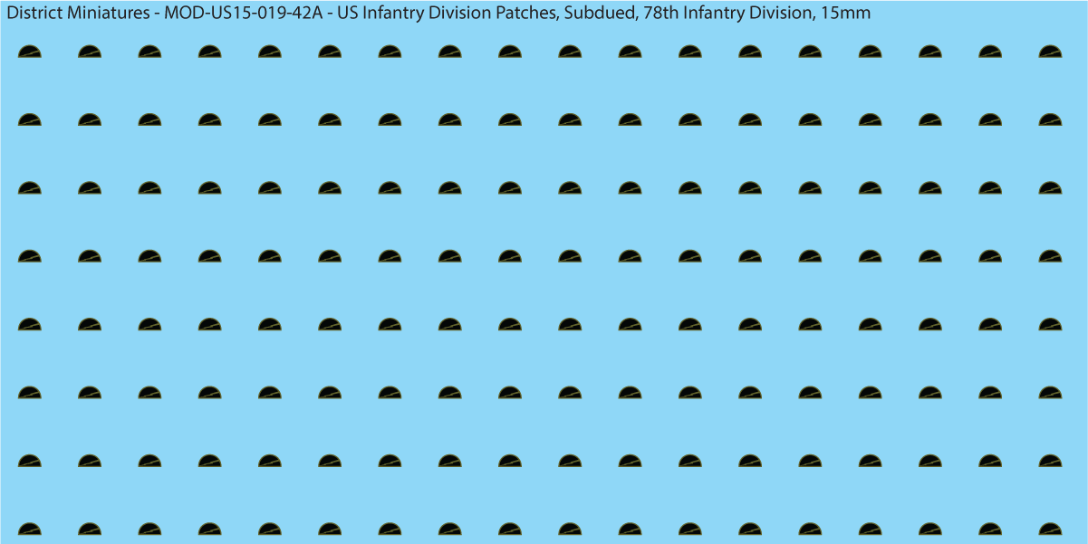Modern US - US Infantry Division Patches, Subdued (Multiple Options), 15mm Decals