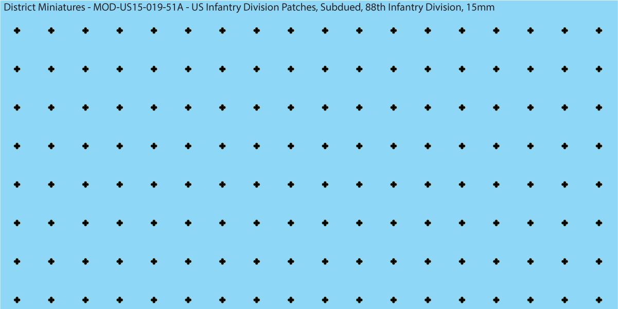 Modern US - US Infantry Division Patches, Subdued (Multiple Options), 15mm Decals