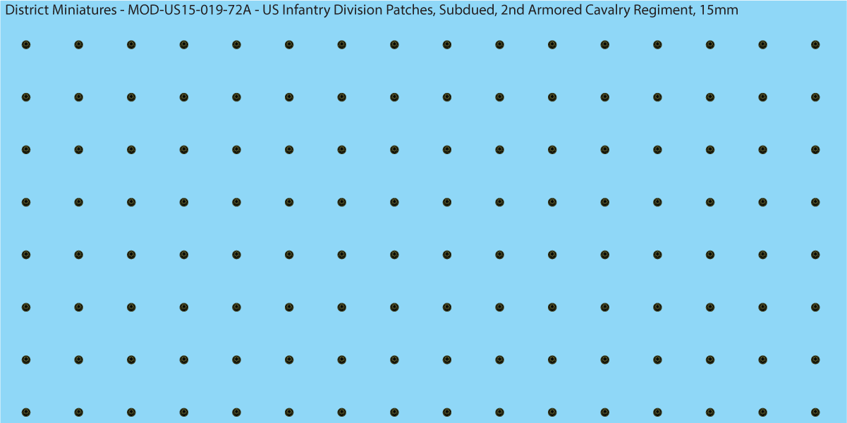 Modern US - US Infantry Division Patches, Subdued (Multiple Options), 15mm Decals