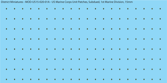Modern US - US Marine Unit Patches, Subdued (Multiple Options), 15mm Decals
