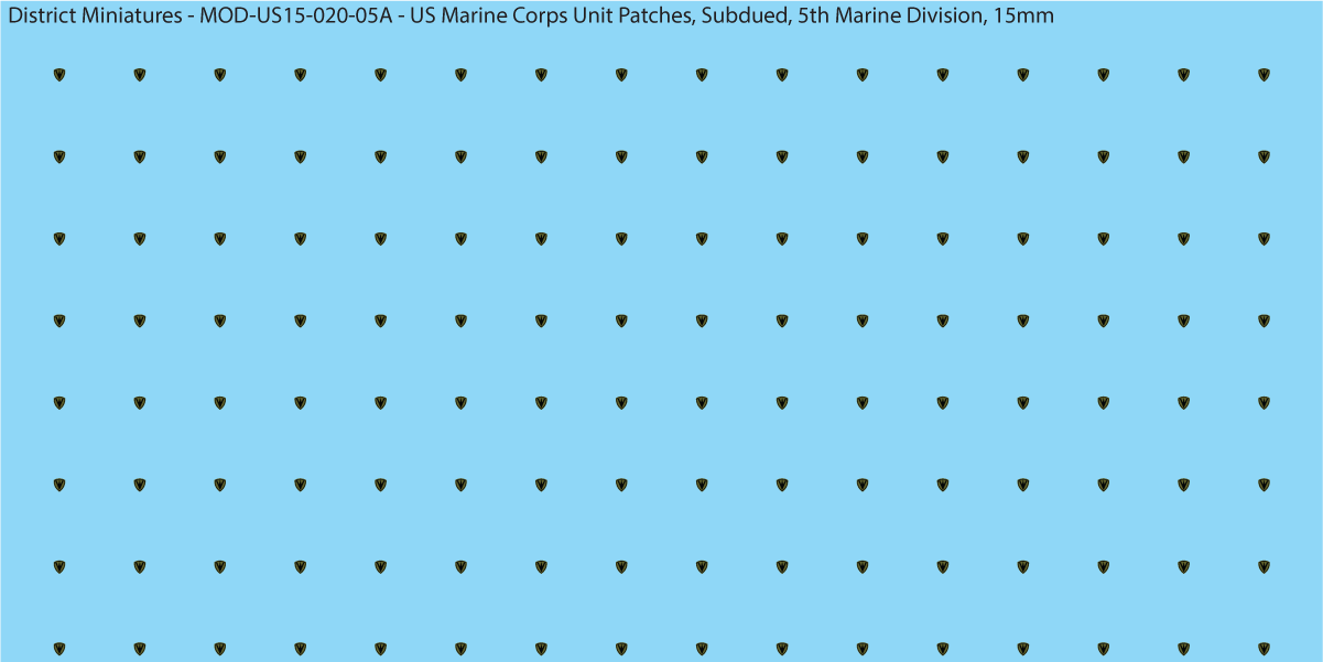 Modern US - US Marine Unit Patches, Subdued (Multiple Options), 15mm Decals