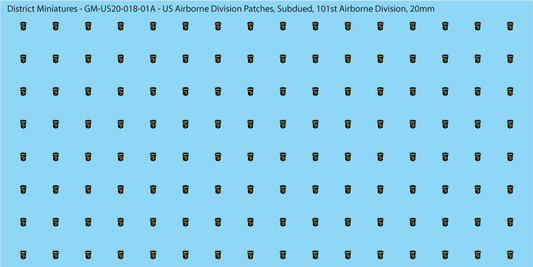 Modern US - US Airborne Division Patches, Subdued (Multiple Options), 20mm Decals