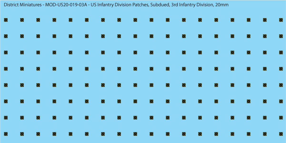 Modern US - US Infantry Division Patches, Subdued (Multiple Options), 20mm Decals