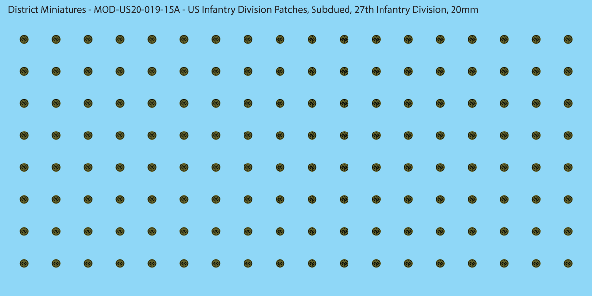 Modern US - US Infantry Division Patches, Subdued (Multiple Options), 20mm Decals