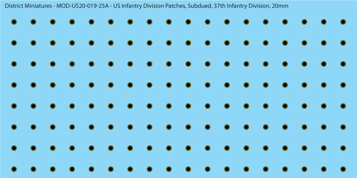 Modern US - US Infantry Division Patches, Subdued (Multiple Options), 20mm Decals