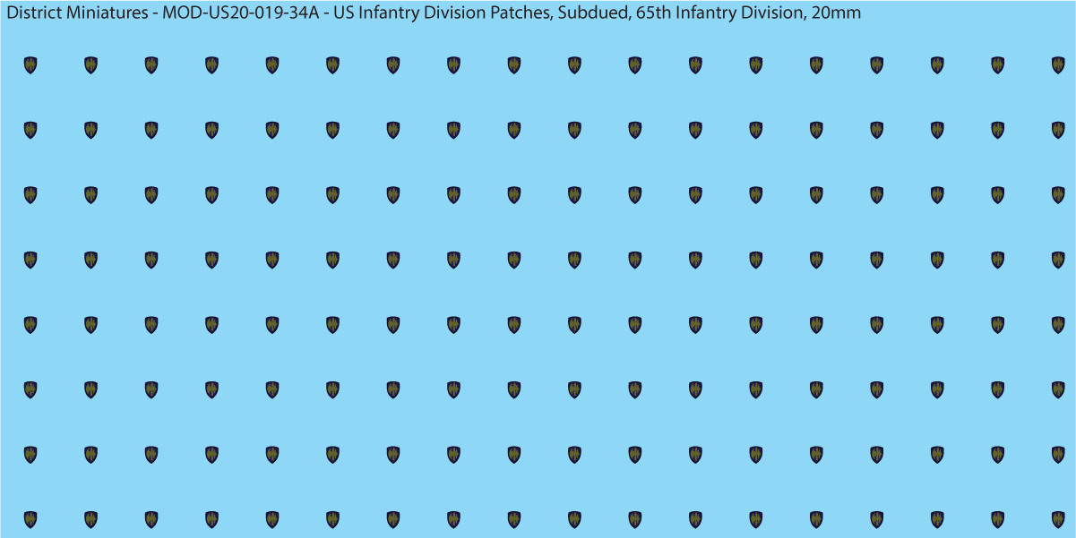 Modern US - US Infantry Division Patches, Subdued (Multiple Options), 20mm Decals