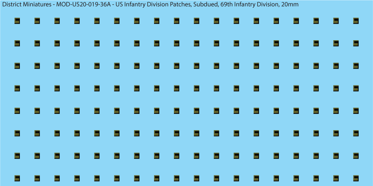 Modern US - US Infantry Division Patches, Subdued (Multiple Options), 20mm Decals