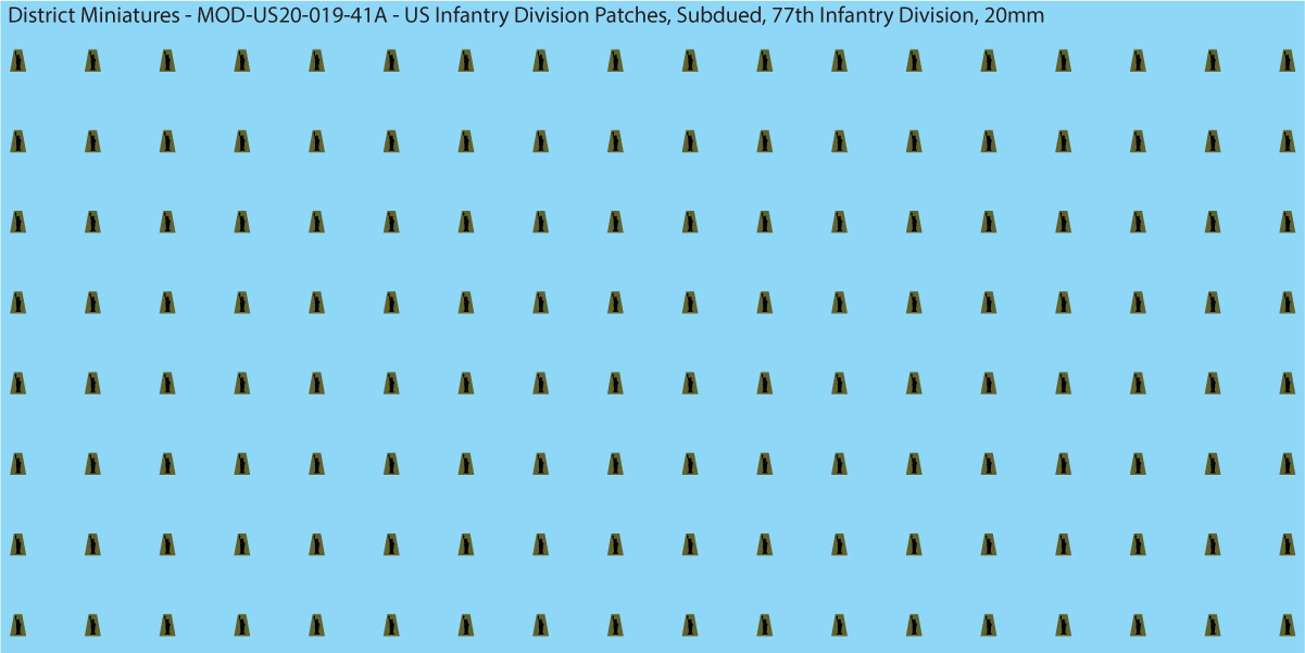 Modern US - US Infantry Division Patches, Subdued (Multiple Options), 20mm Decals