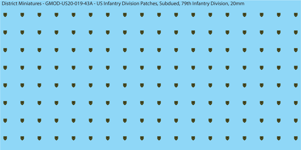 Modern US - US Infantry Division Patches, Subdued (Multiple Options), 20mm Decals
