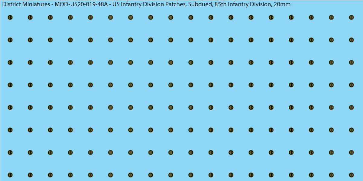 Modern US - US Infantry Division Patches, Subdued (Multiple Options), 20mm Decals
