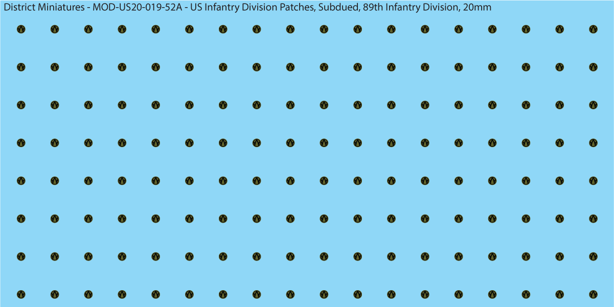 Modern US - US Infantry Division Patches, Subdued (Multiple Options), 20mm Decals