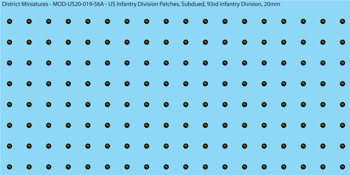 Modern US - US Infantry Division Patches, Subdued (Multiple Options), 20mm Decals