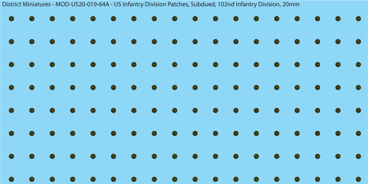 Modern US - US Infantry Division Patches, Subdued (Multiple Options), 20mm Decals