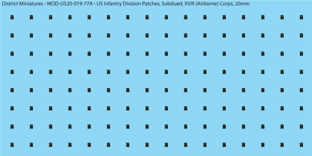 Modern US - US Airborne Division Patches, Subdued (Multiple Options), 20mm Decals