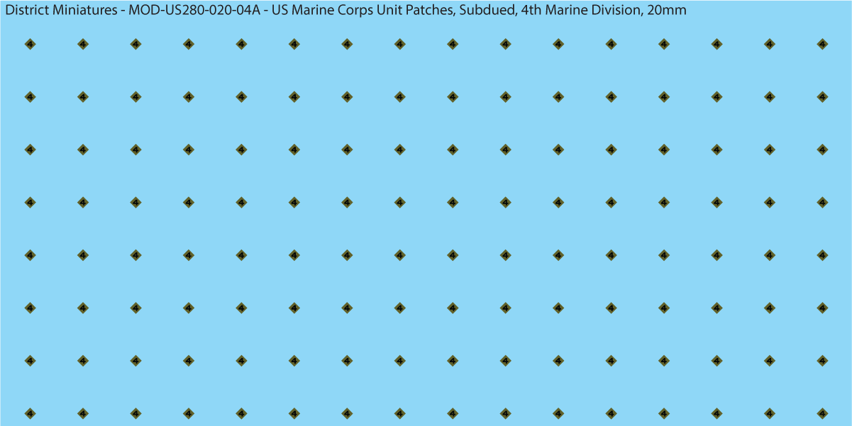 Modern US - US Marine Unit Patches, Subdued (Multiple Options), 20mm Decals