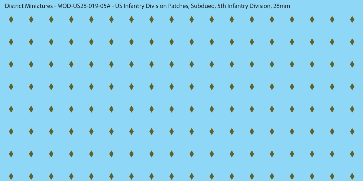 Modern US - US Infantry Division Patches, Subdued (Multiple Options), 28mm Decals