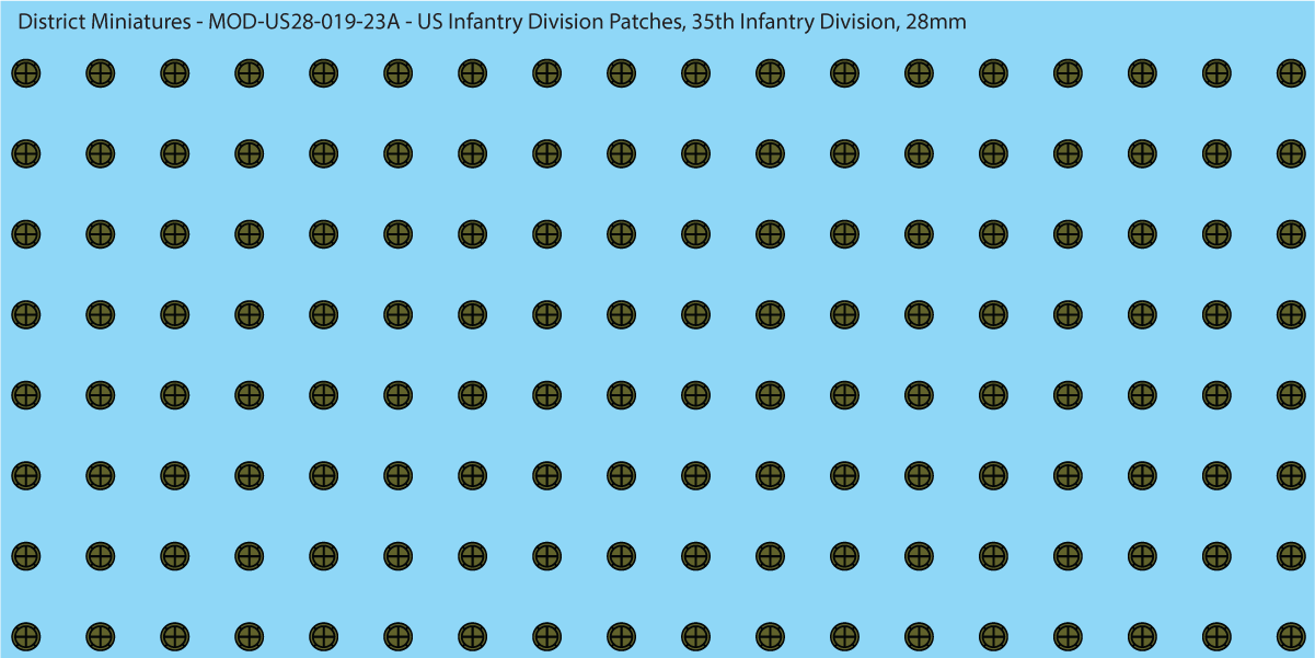 Modern US - US Infantry Division Patches, Subdued (Multiple Options), 28mm Decals