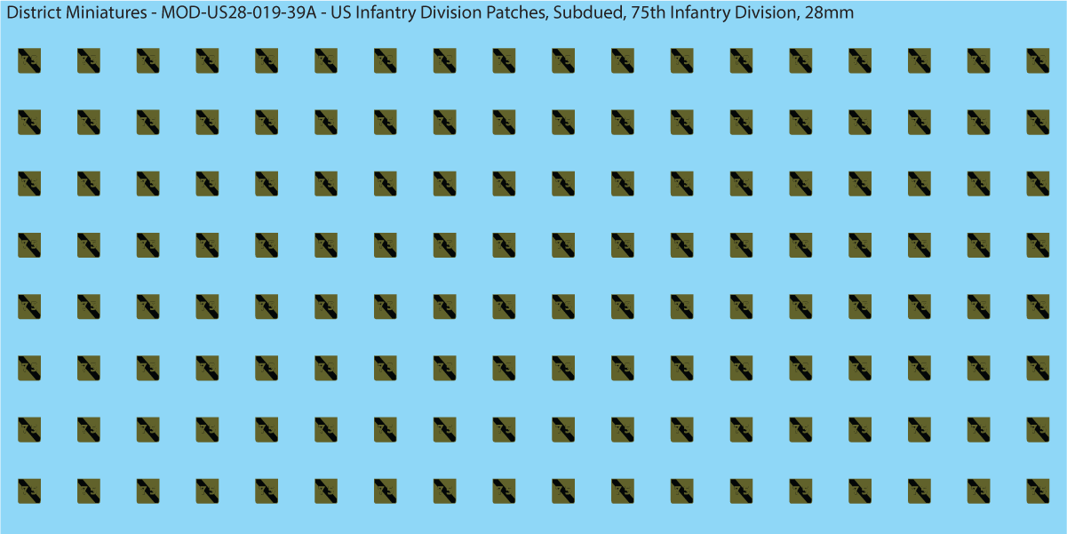 Modern US - US Infantry Division Patches, Subdued (Multiple Options), 28mm Decals
