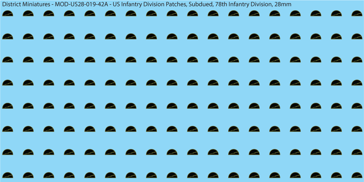 Modern US - US Infantry Division Patches, Subdued (Multiple Options), 28mm Decals