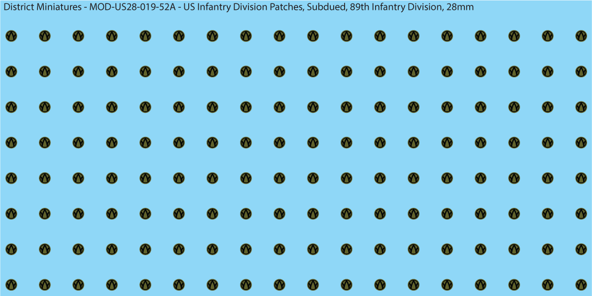Modern US - US Infantry Division Patches, Subdued (Multiple Options), 28mm Decals