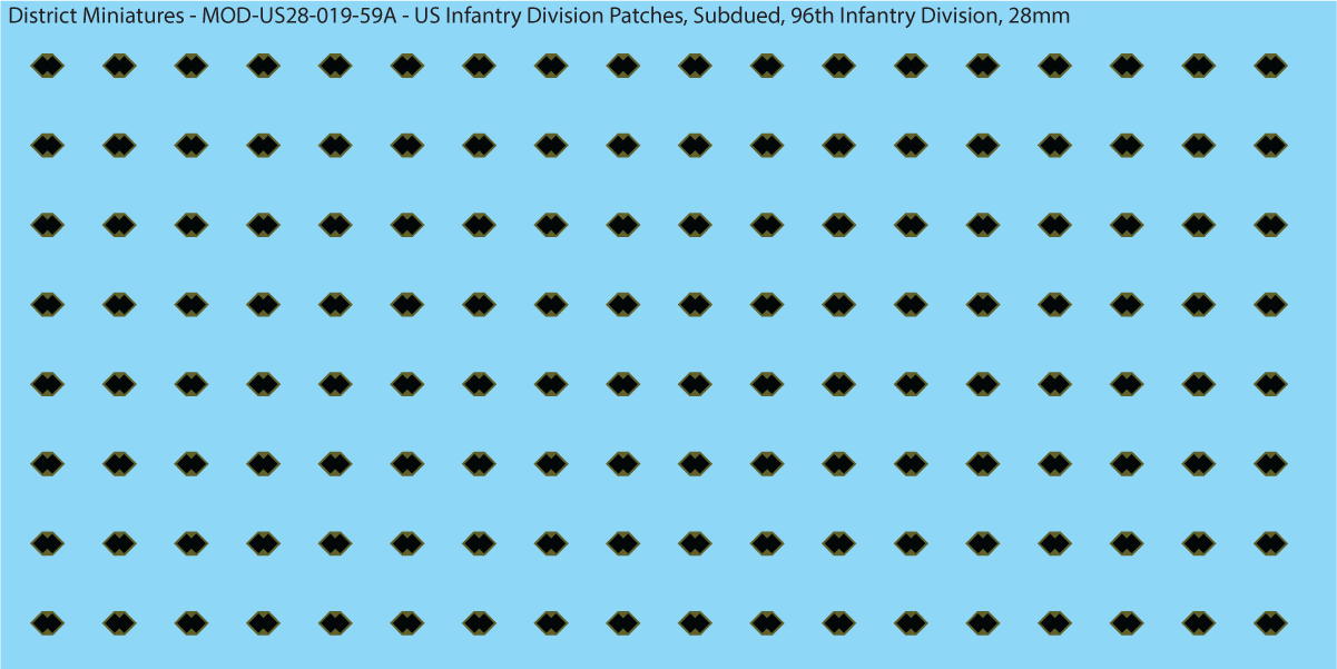 Modern US - US Infantry Division Patches, Subdued (Multiple Options), 28mm Decals