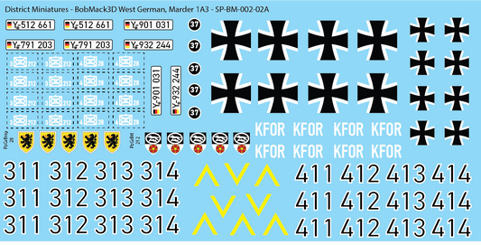 BobMack3D West German - Marder 1A3 28mm Decals