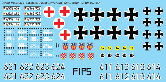 BobMack3D West German - M113A1G 28mm Decals