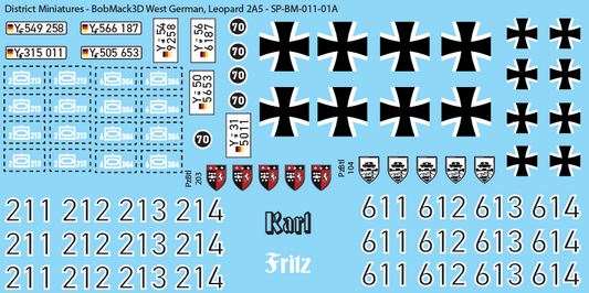 BobMack3D West German - Leopard 2A5 28mm Decals