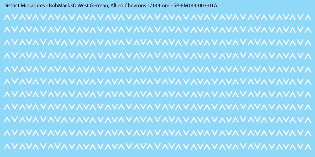 BobMack3D West German - Allied Chevrons, White, 1/144 Decals