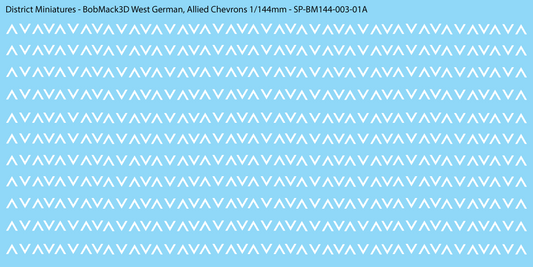 BobMack3D West German - Allied Chevrons, White, 1/144 Decals