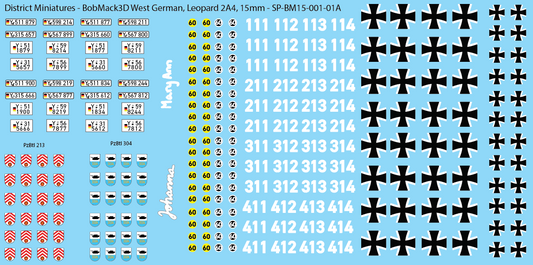 BobMack3D West German - Leopard 2A4 15mm Decals