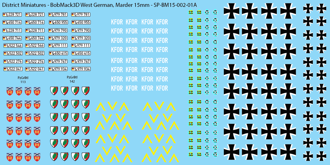 BobMack3D West German - Marder 15mm Decals