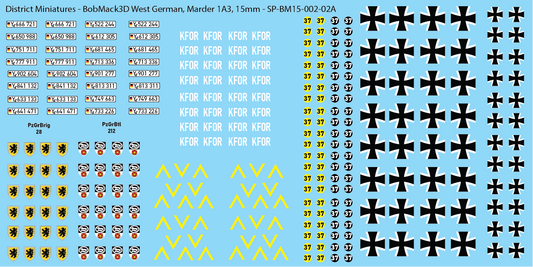 BobMack3D West German - Marder 1A3 15mm Decals