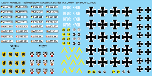 BobMack3D West German - Marder 1A3 20mm Decals
