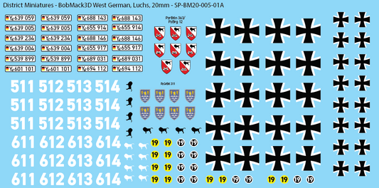 BobMack3D West German - Spähpanzer Luchs 20mm Decals