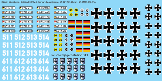 BobMack3D West German - Begleitpanzer 57 (BPz 57) 20mm Decals
