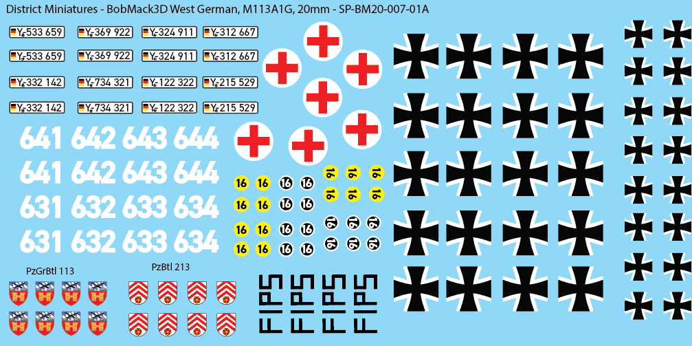 BobMack3D West German - M113A1G 20mm Decals