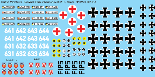BobMack3D West German - M113A1G 20mm Decals
