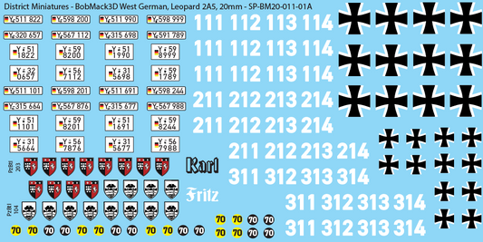 BobMack3D West German - Leopard 2A5 20mm Decals
