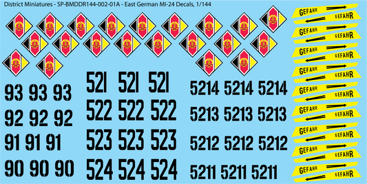East German - MI24 Hind, 1/144 Decals
