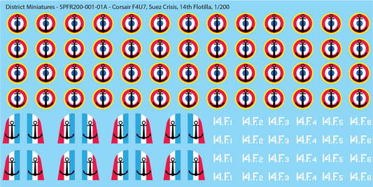 French Corsair, Suez Crisis, 1/200 Decals