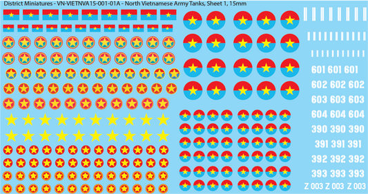 North Vietnamese Armor Variety Sheet, 15mm