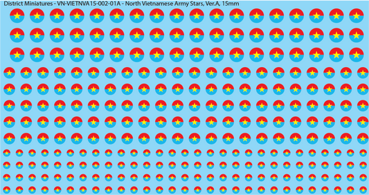 North Vietnamese Army (NVA) Stars, 15mm