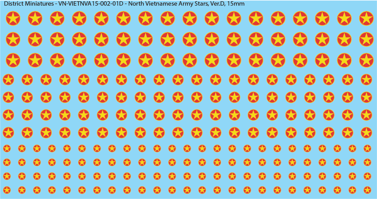 North Vietnamese Army (NVA) Stars, 15mm