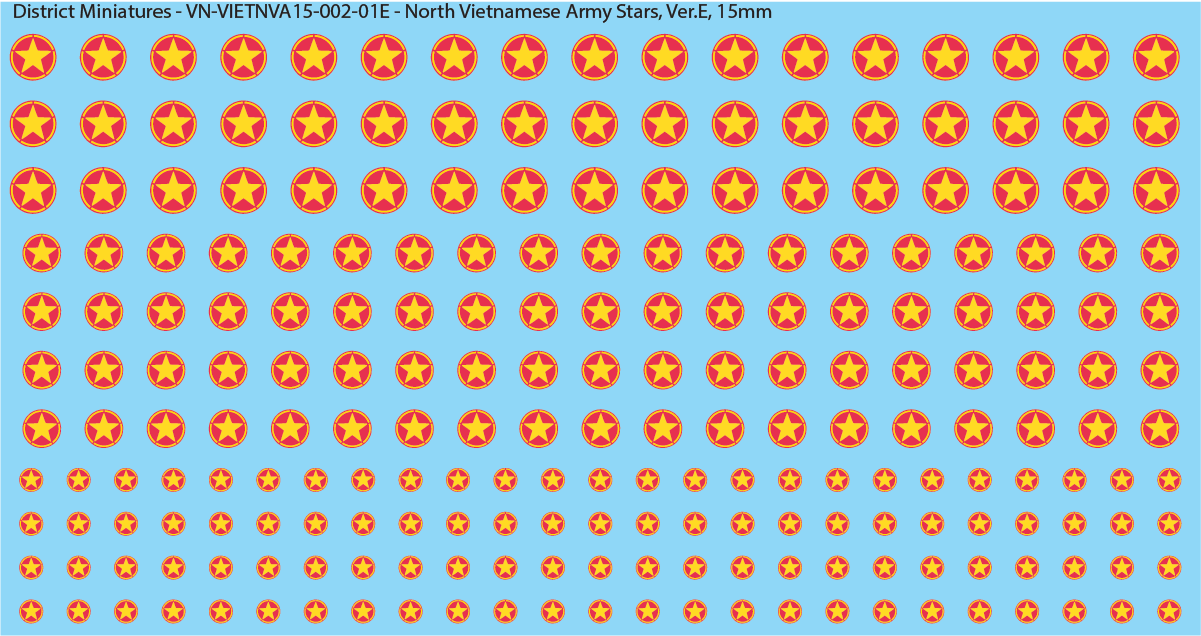 North Vietnamese Army (NVA) Stars, 15mm