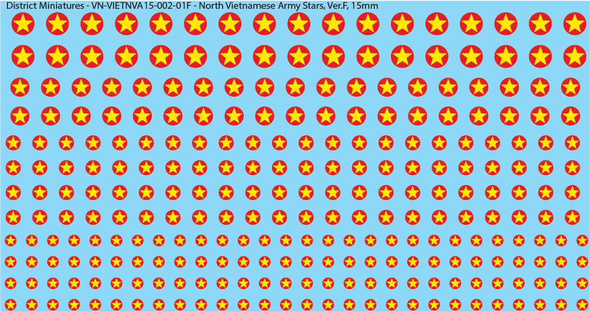 North Vietnamese Army (NVA) Stars, 15mm