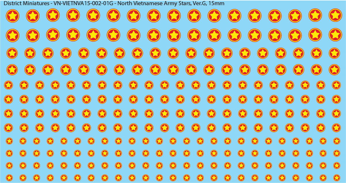 North Vietnamese Army (NVA) Stars, 15mm