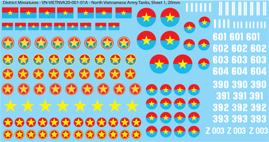 North Vietnamese Armor Variety Sheet, 20mm