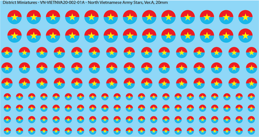 North Vietnamese Army (NVA) Stars, 20mm